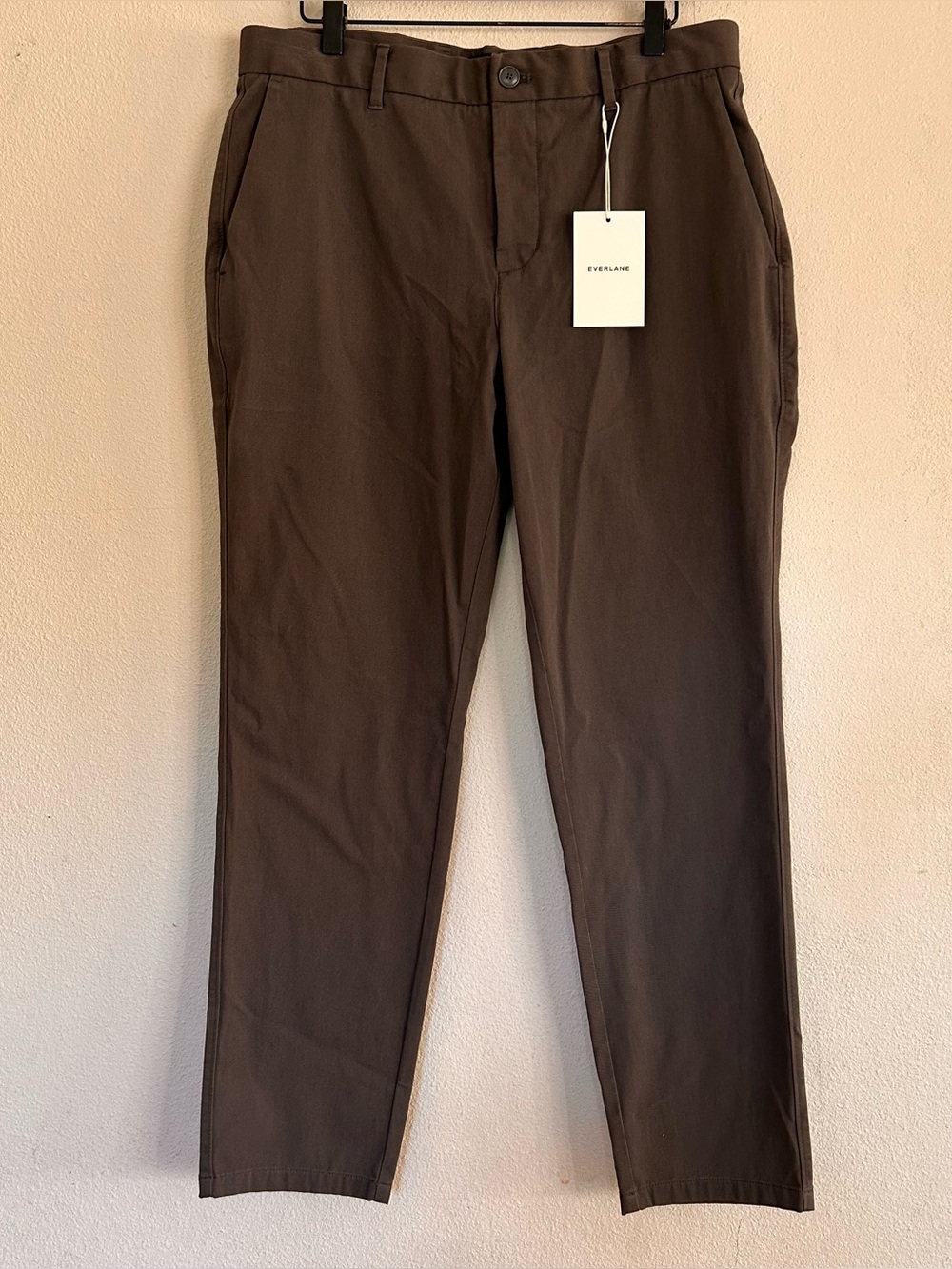 Everlane Mens Uniform Performance Chino Pants Slate Gray Straight Leg 33X30